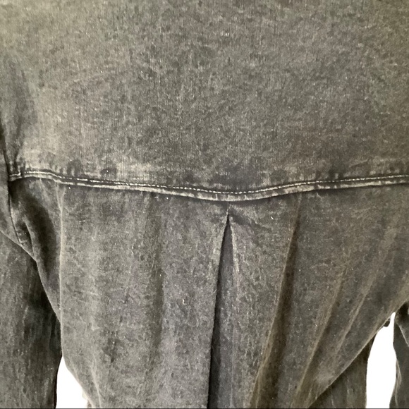 Long sleeve grey stonewashed tunic top - Picture 6 of 16